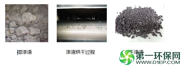 漆渣干化过程