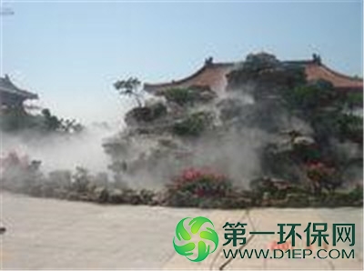 假山水池园林景观人造雾14