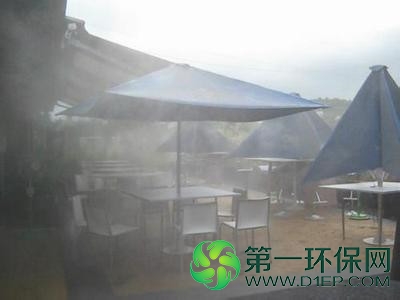 假山水池园林景观人造雾2